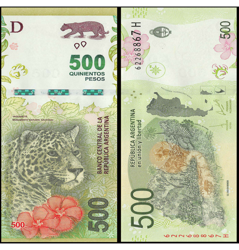 Argentina 20,50,100,200,500,1000 Pesos 2017-2020 ND